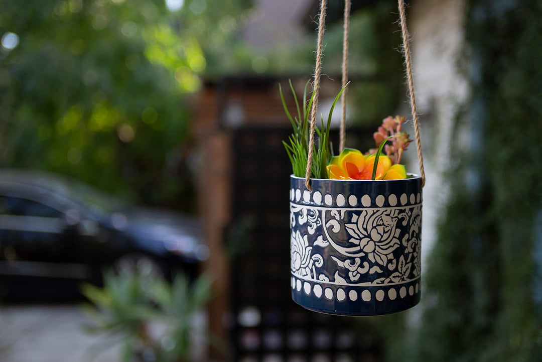 China Charm Flower Pot 5" Hanging