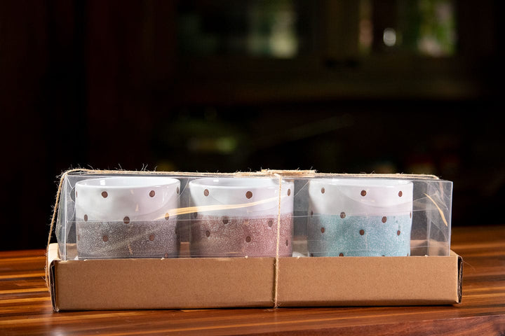 Ashton Dot Set of 4" Planter W/ Tray