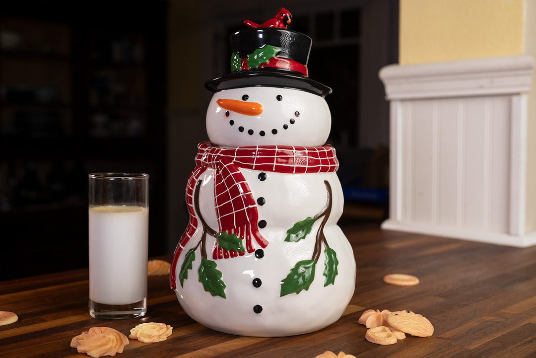 Calvin Snowman Candy Jar