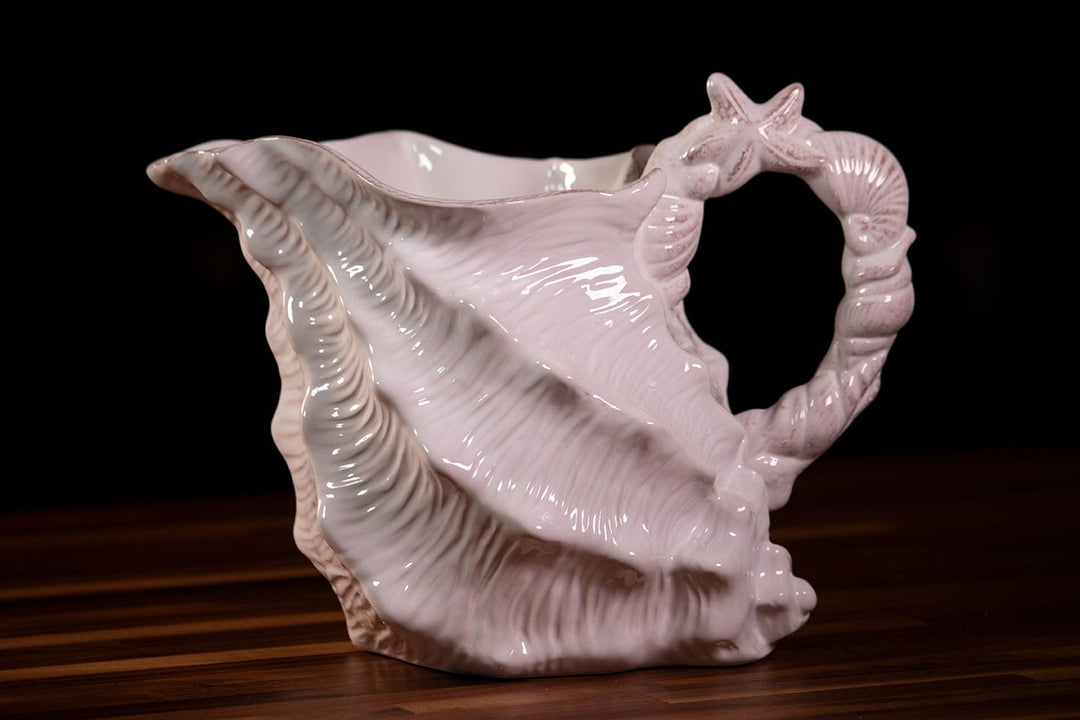 Shell Figural Pitcher White