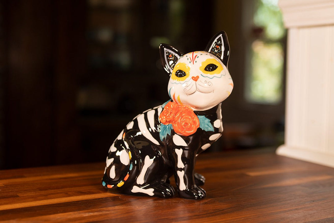 Clayworks Roxy Day of the Dead Cat Figurine