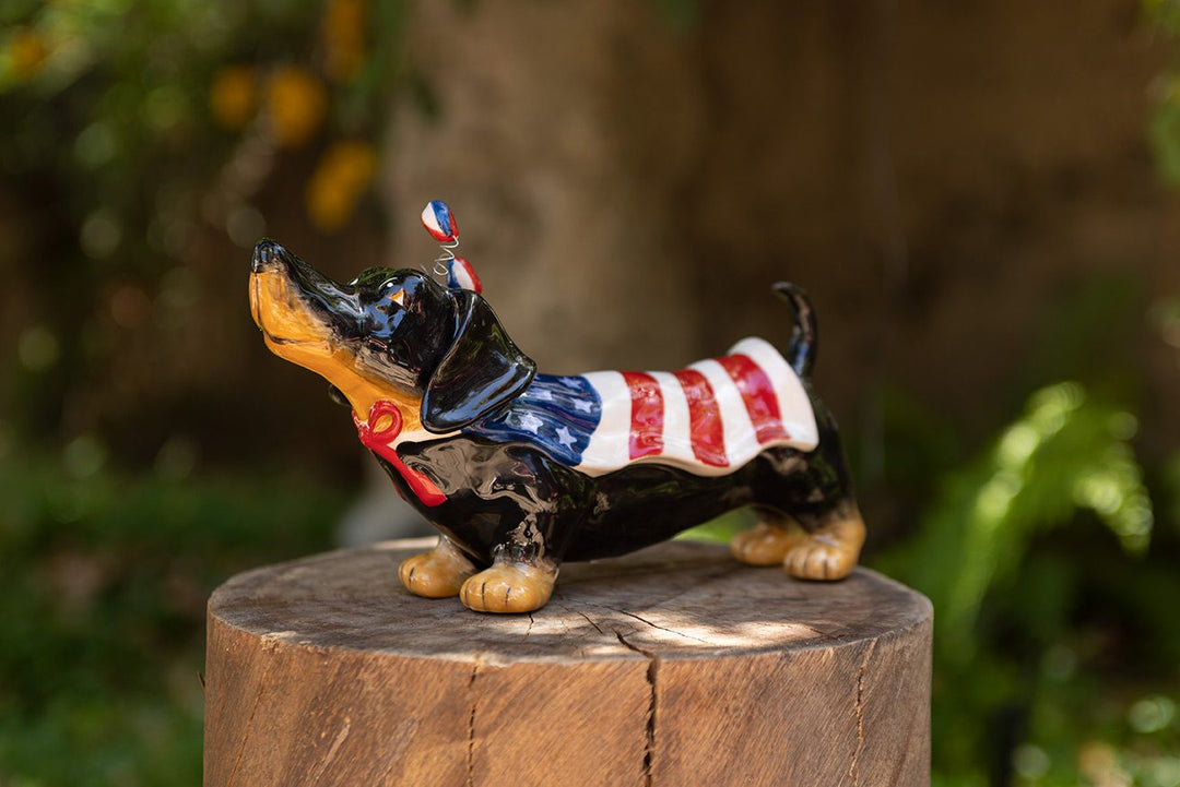 Blue Sky Dachshund Figurines