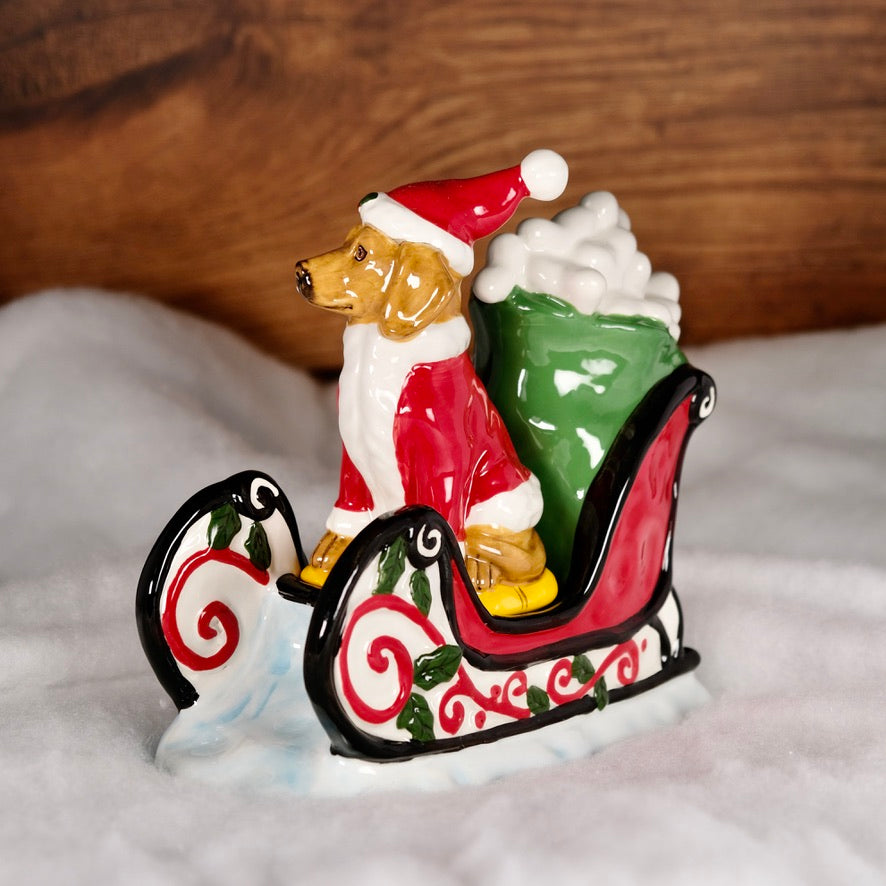 CHRISTMAS DOGS SLED FIGURINE