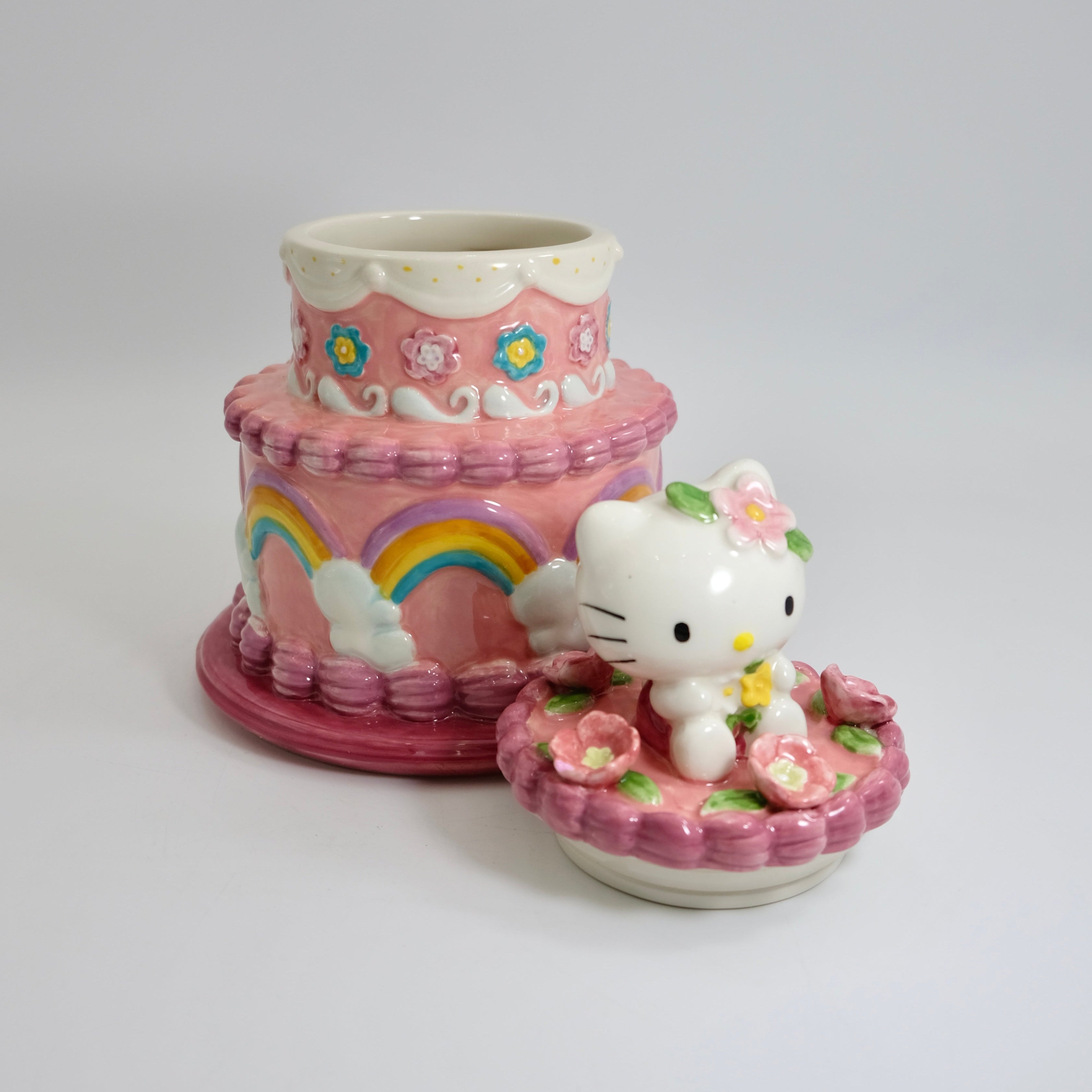 Hello Kitty Cake Cookie Jar | Collectible Ceramic Storage