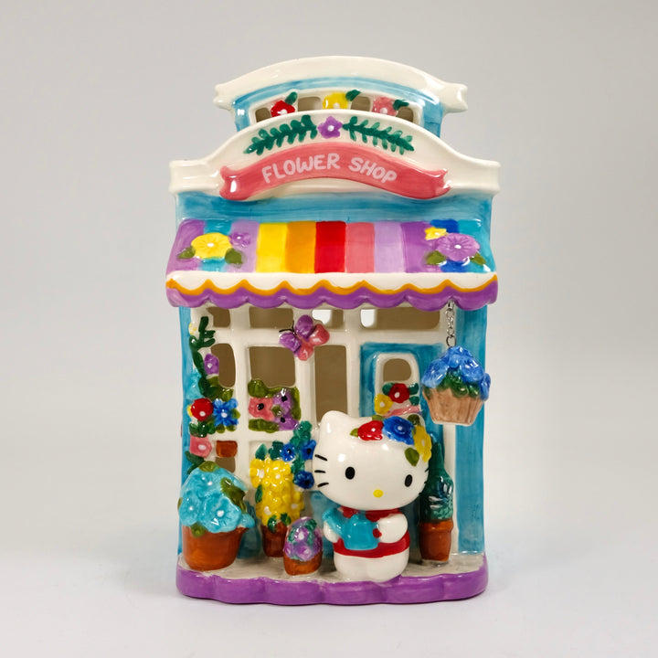 Clayworks Hello Kitty Floral Garden Shop Candle House