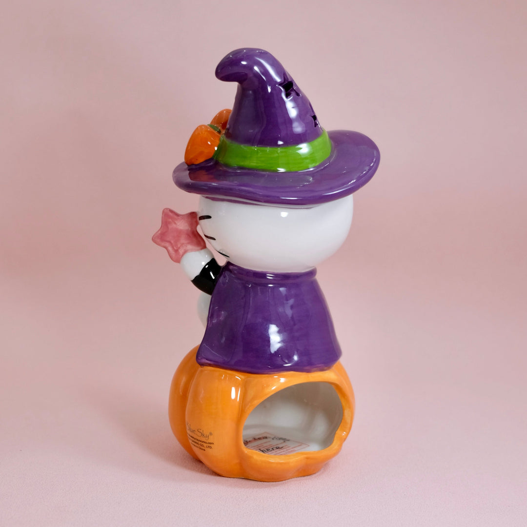 Hello Kitty Witch Pumpkin Candle House