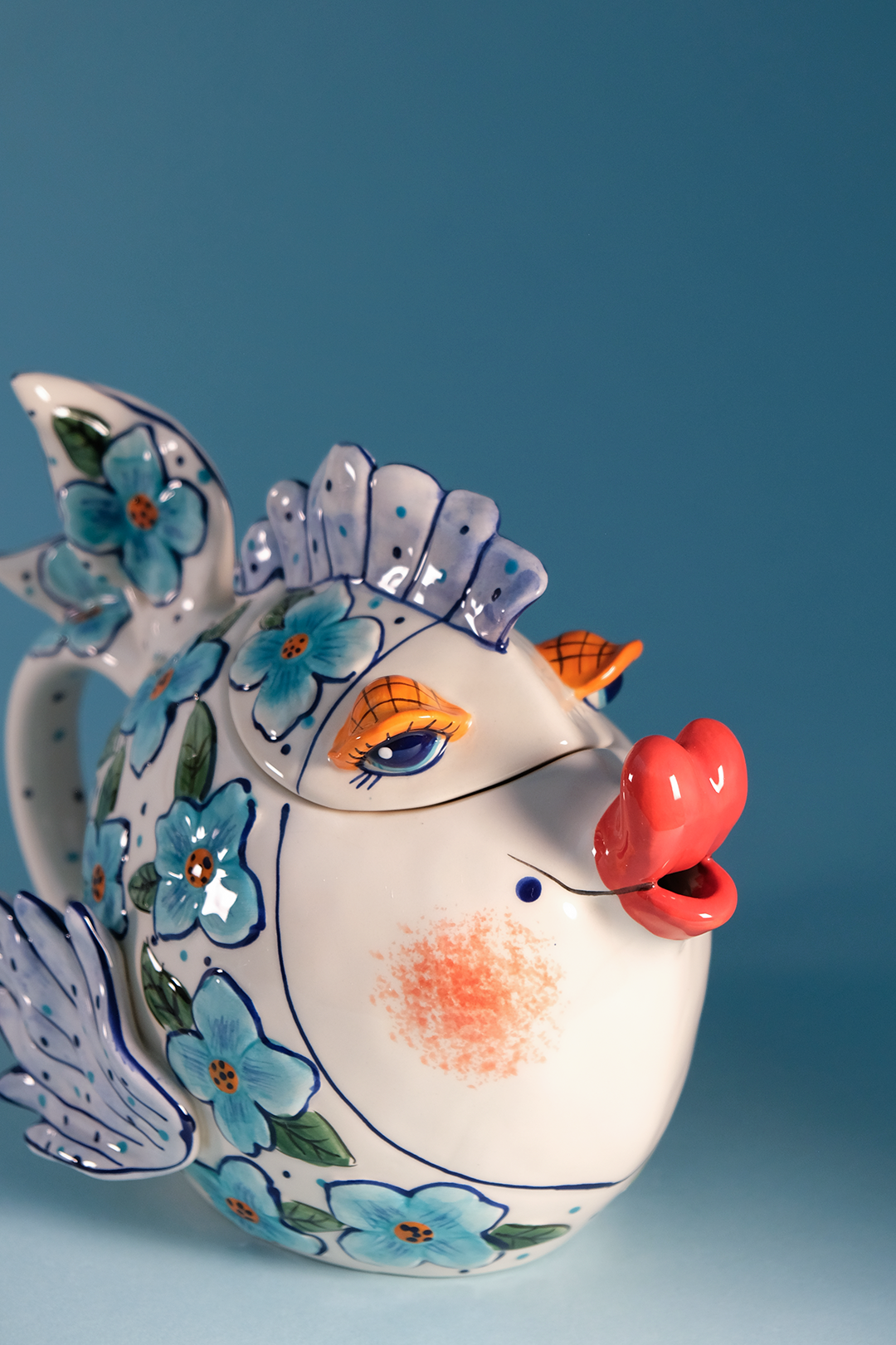 Flower Fish Teapot