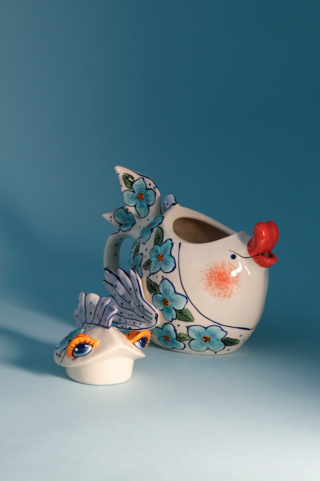 Flower Fish Teapot