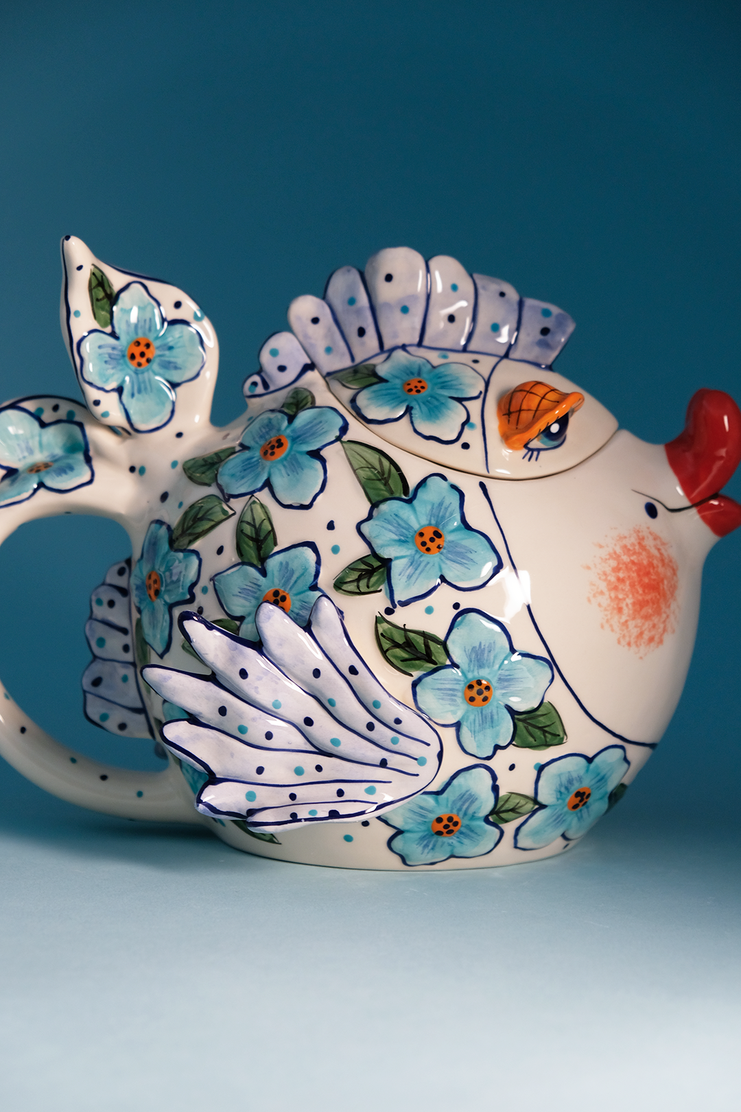 Flower Fish Teapot