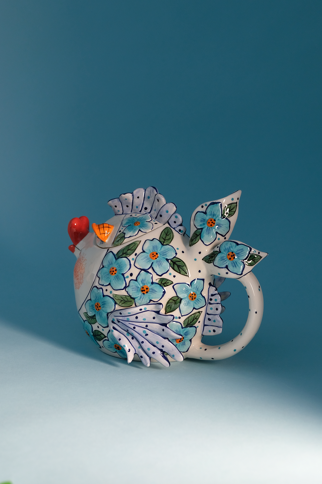 Flower Fish Teapot