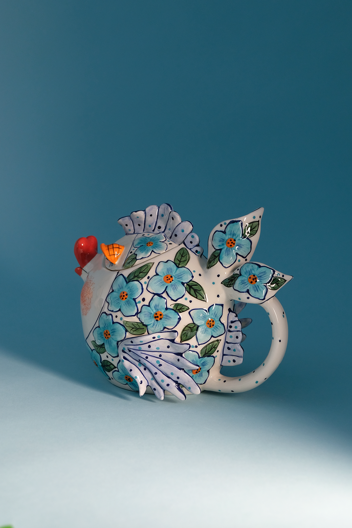 Flower Fish Teapot