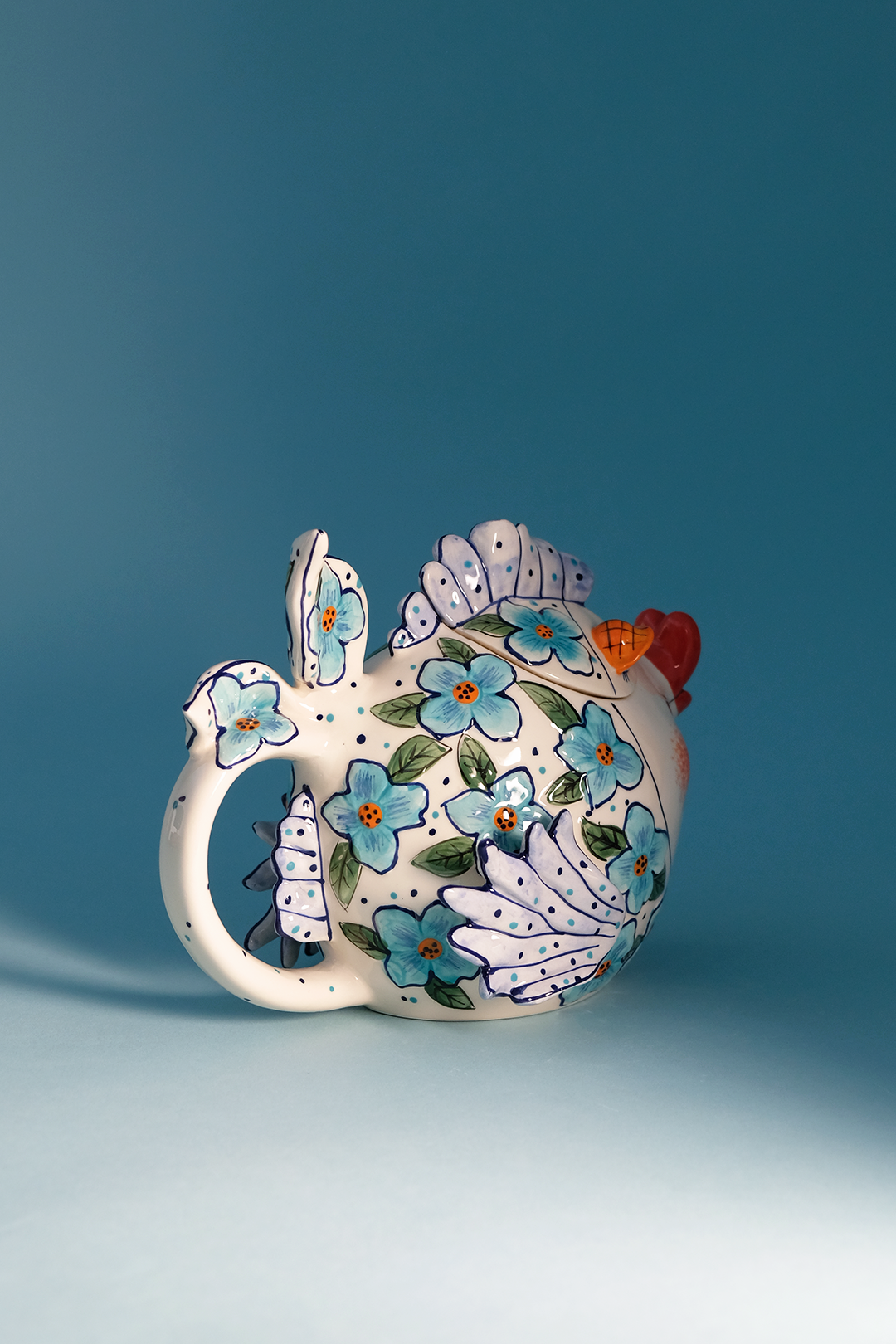 Flower Fish Teapot