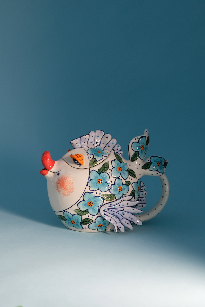 Flower Fish Teapot