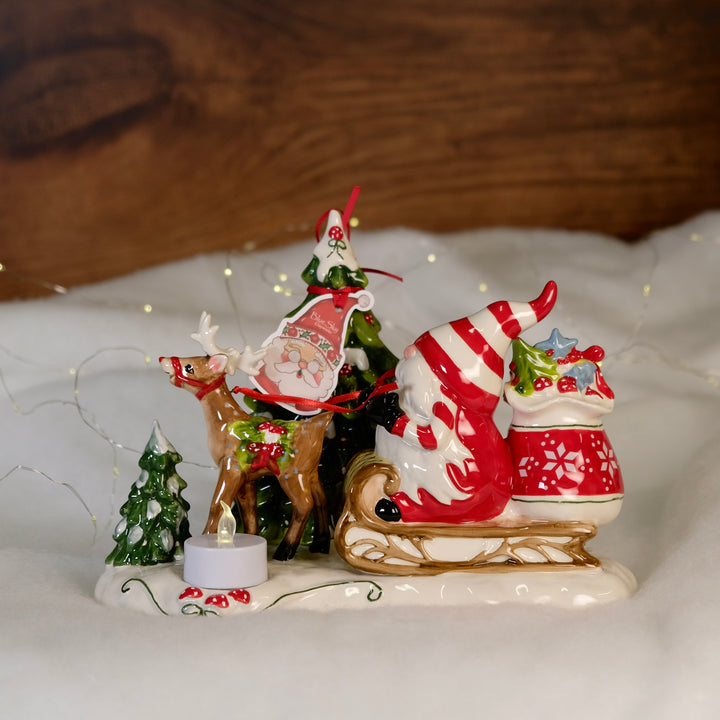 Gnomeville Shopping Tealight Holder