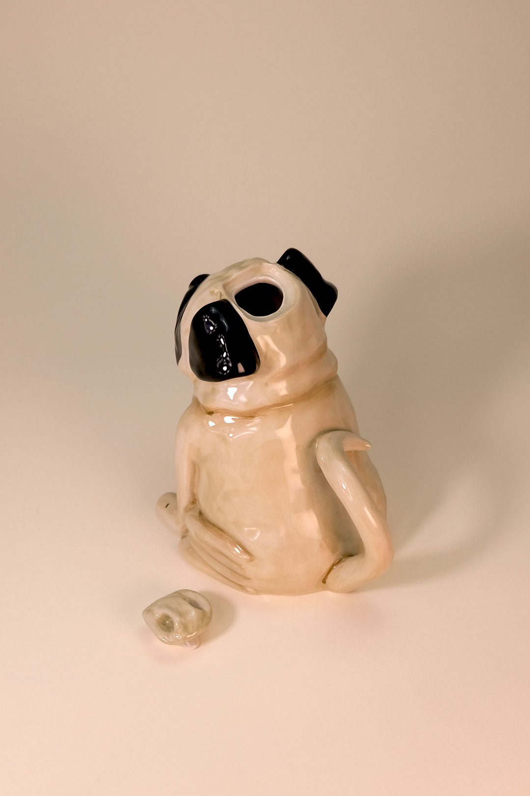 Pug Teapot - Cream