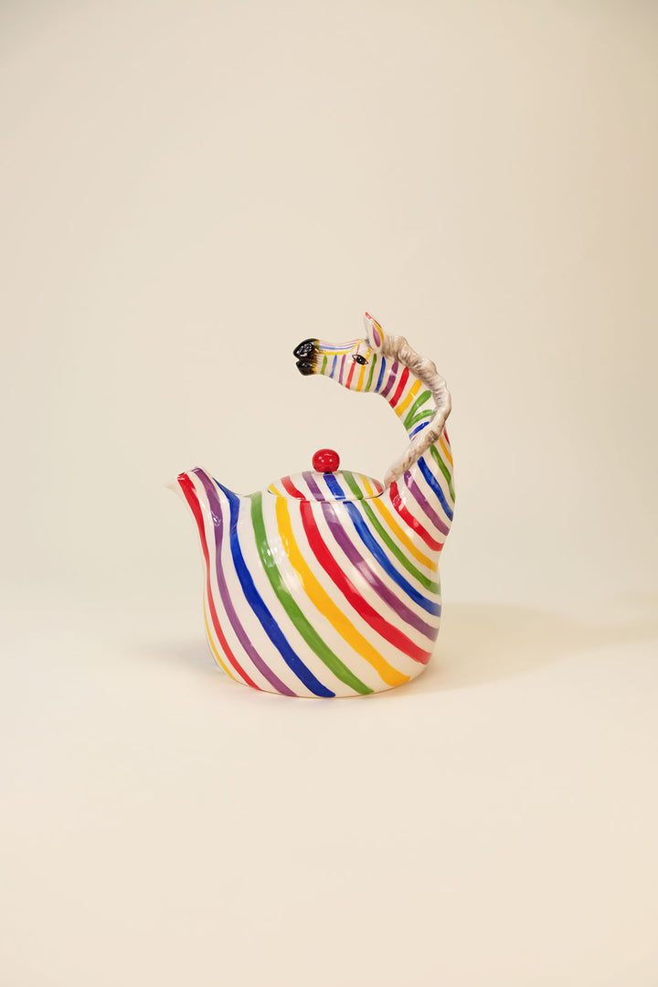 Colored Zebra Teapot