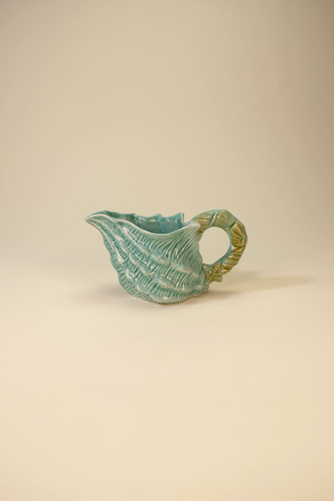 Shell Figural Sugar & Creamer Set Blue