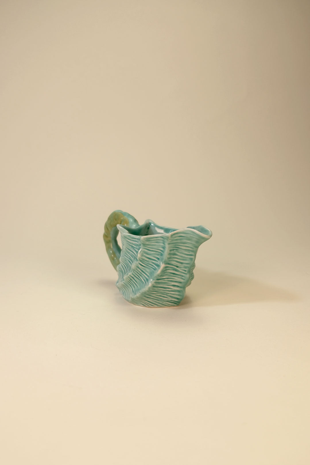 Shell Figural Sugar & Creamer Set Blue