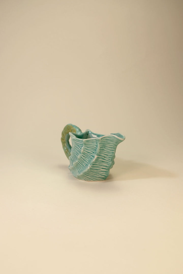 Shell Figural Sugar & Creamer Set Blue