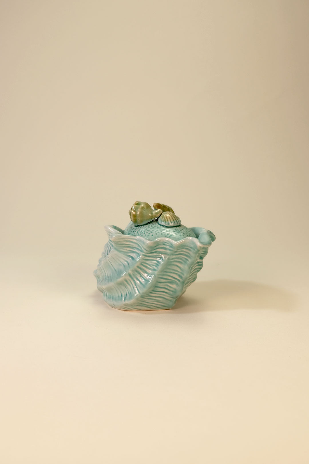 Shell Figural Sugar & Creamer Set Blue