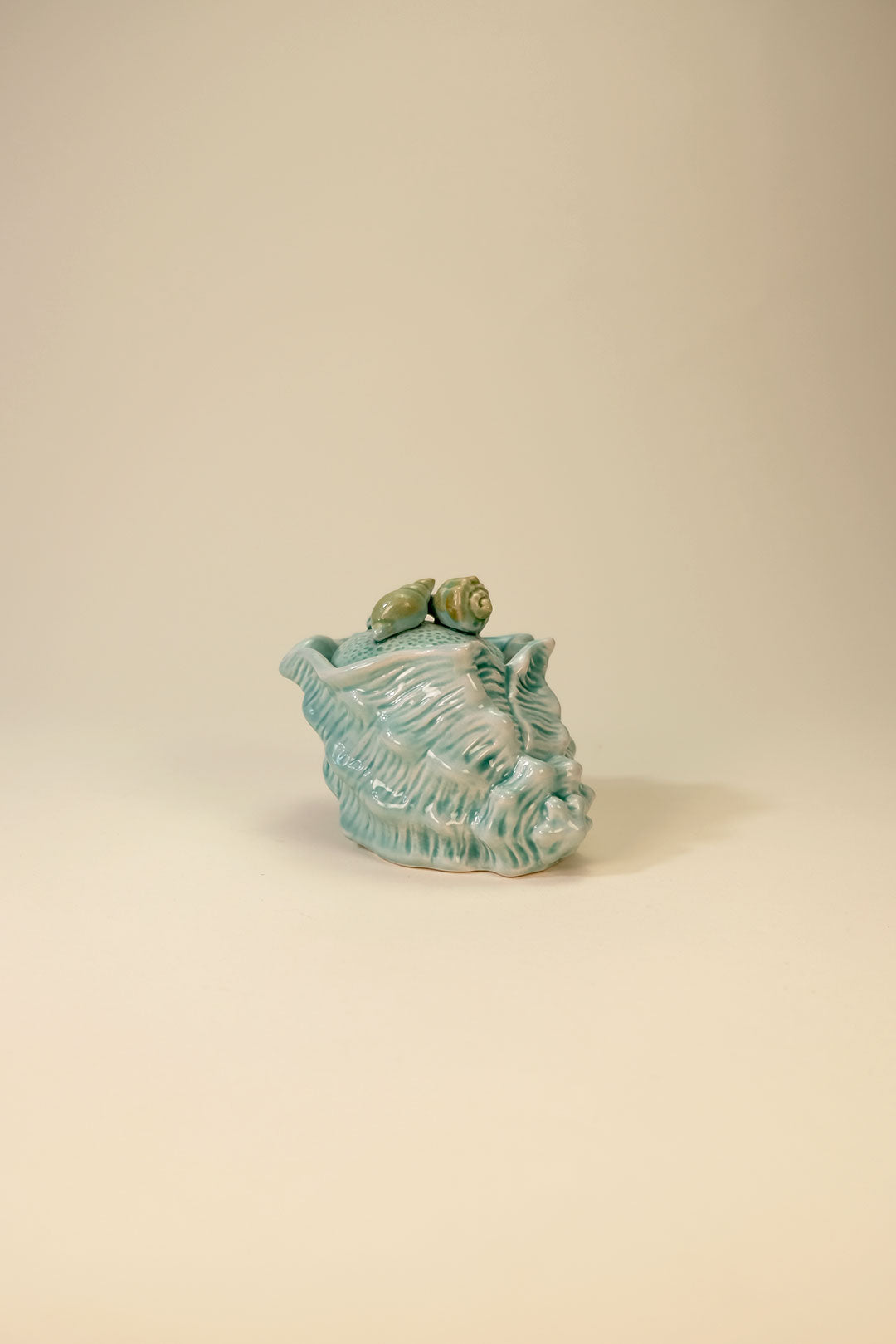 Shell Figural Sugar & Creamer Set Blue