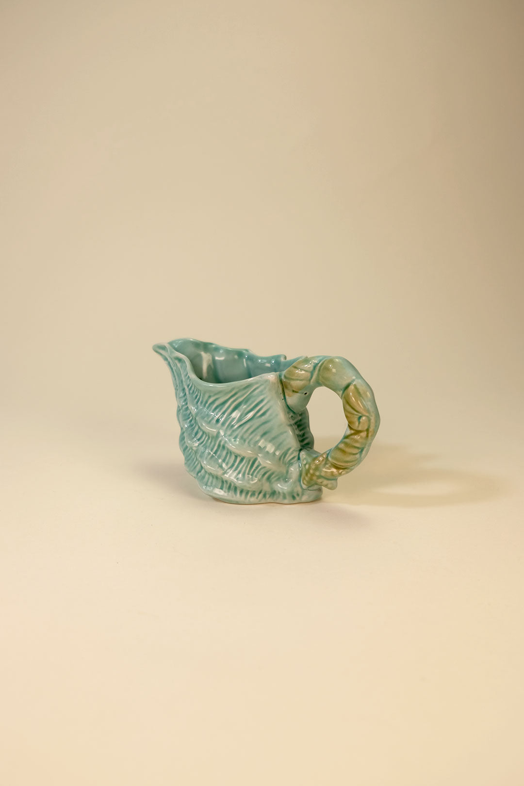 Shell Figural Sugar & Creamer Set Blue