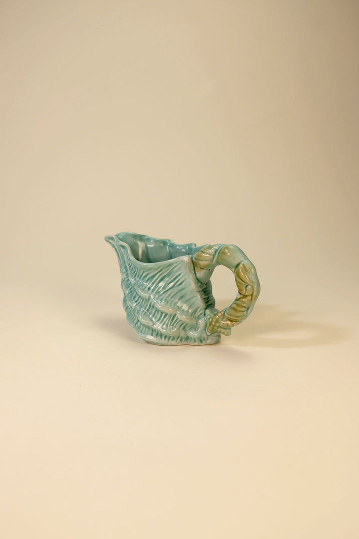 Shell Figural Sugar & Creamer Set Blue