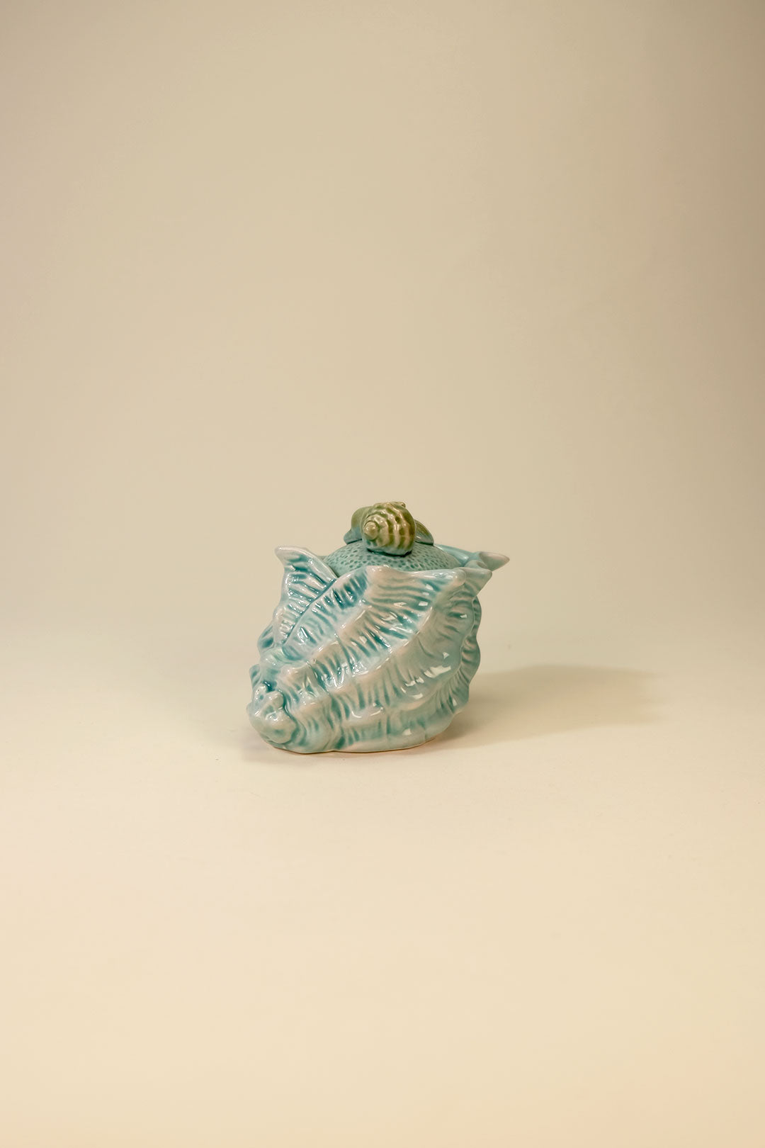 Shell Figural Sugar & Creamer Set Blue