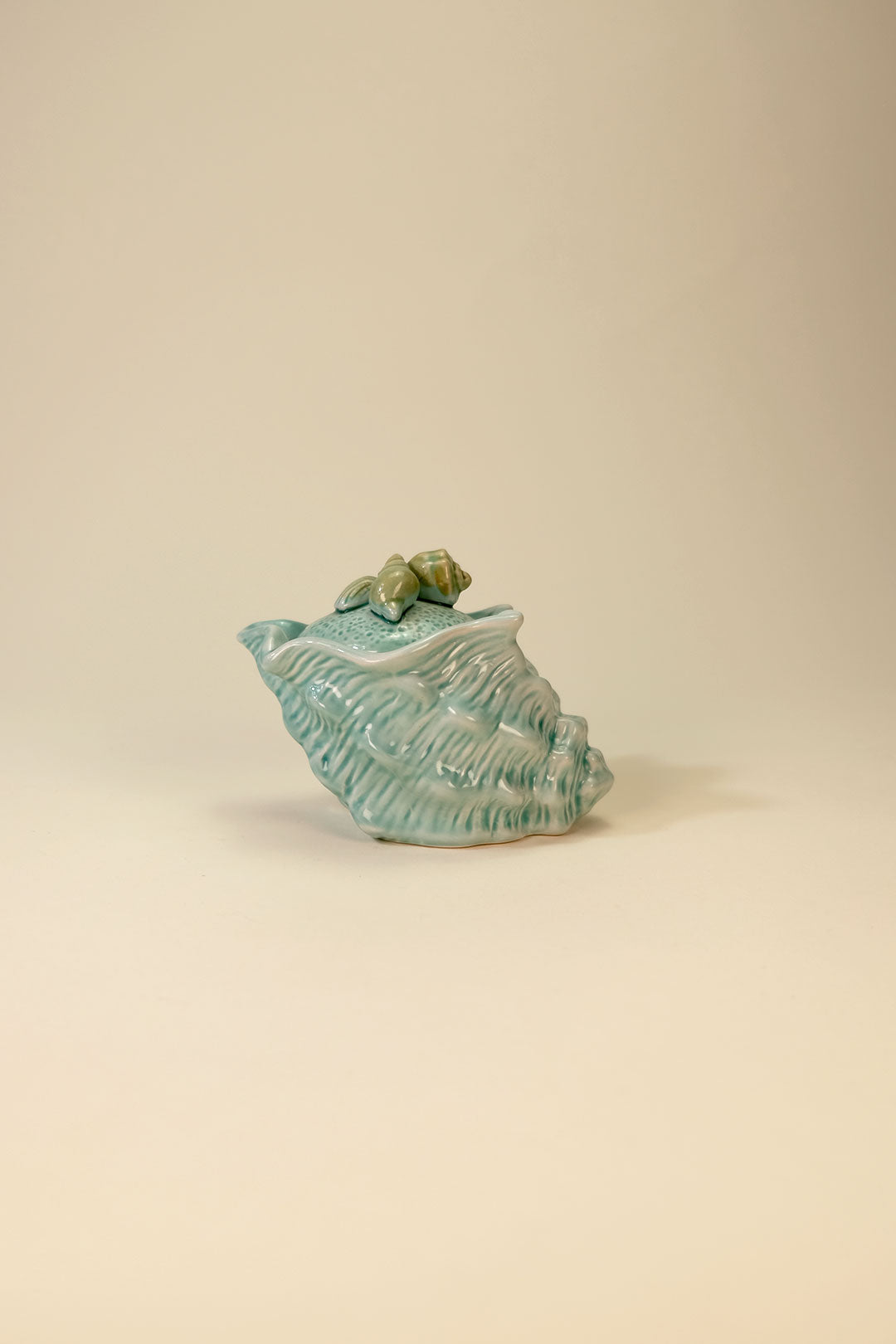 Shell Figural Sugar & Creamer Set Blue