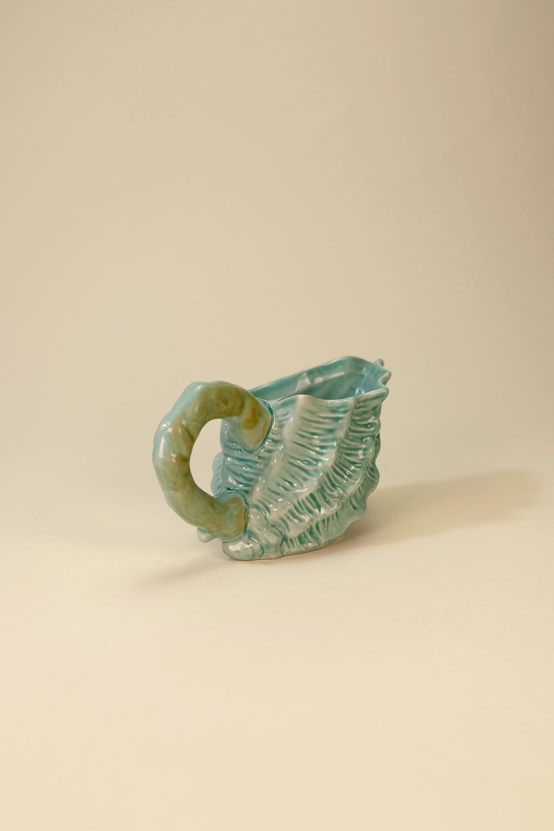 Shell Figural Sugar & Creamer Set Blue