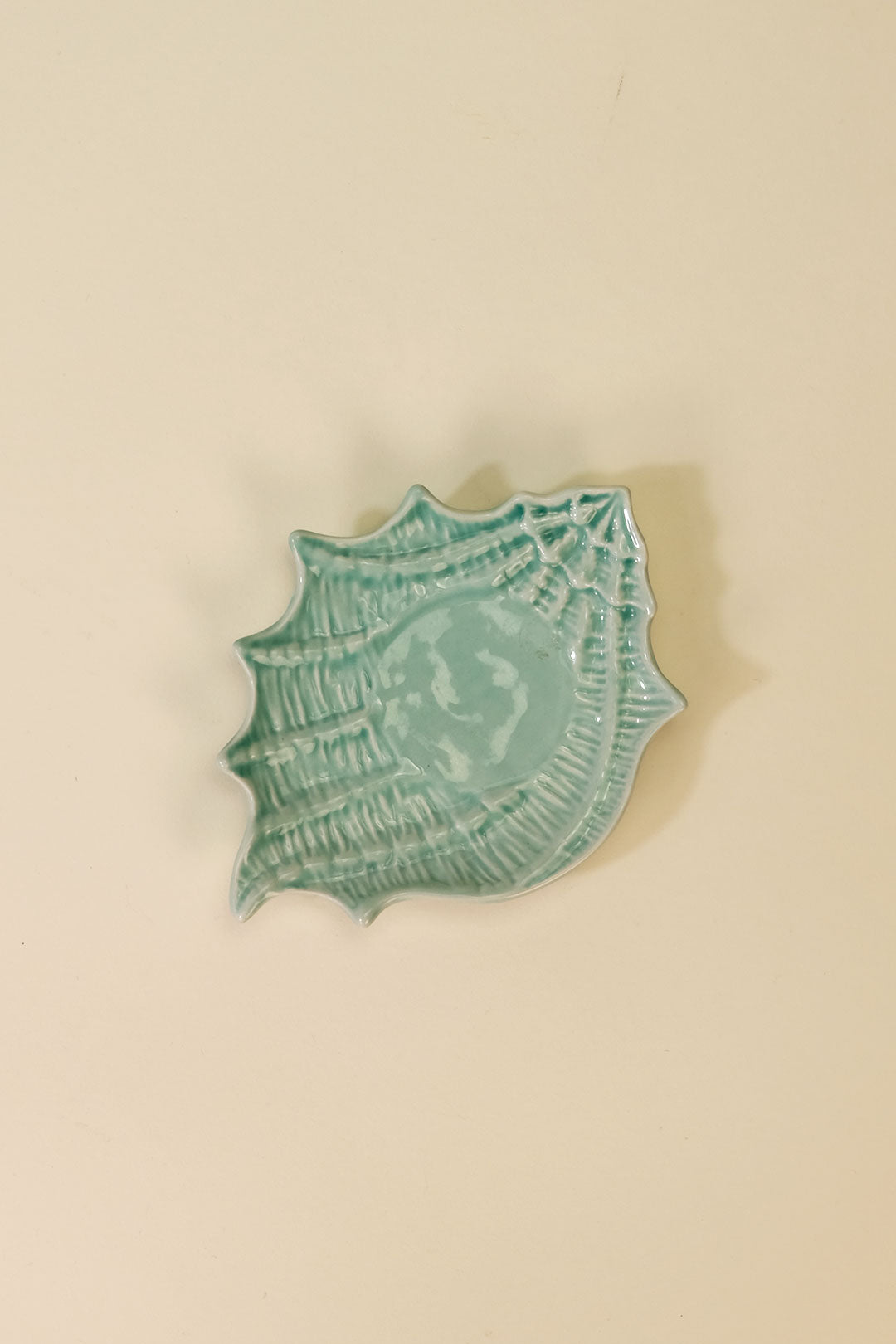 Shell Figural Cup & Saucer Blue