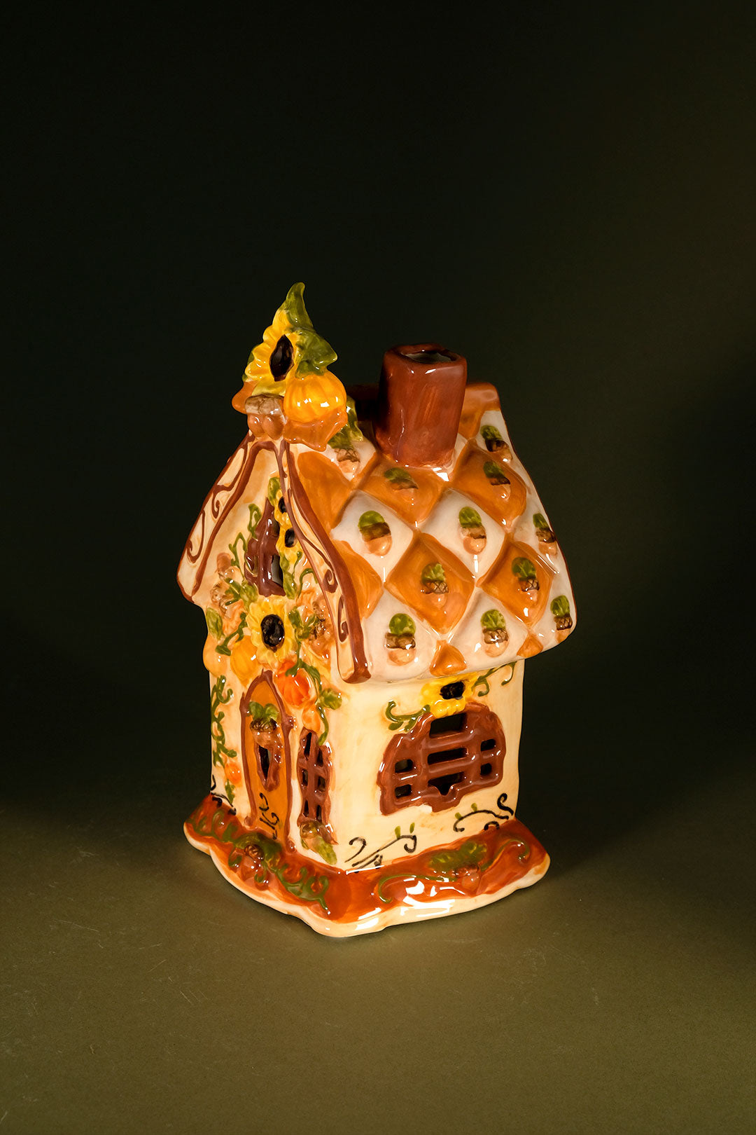 Clayworks Pumpkin Spice Cottage Candle House