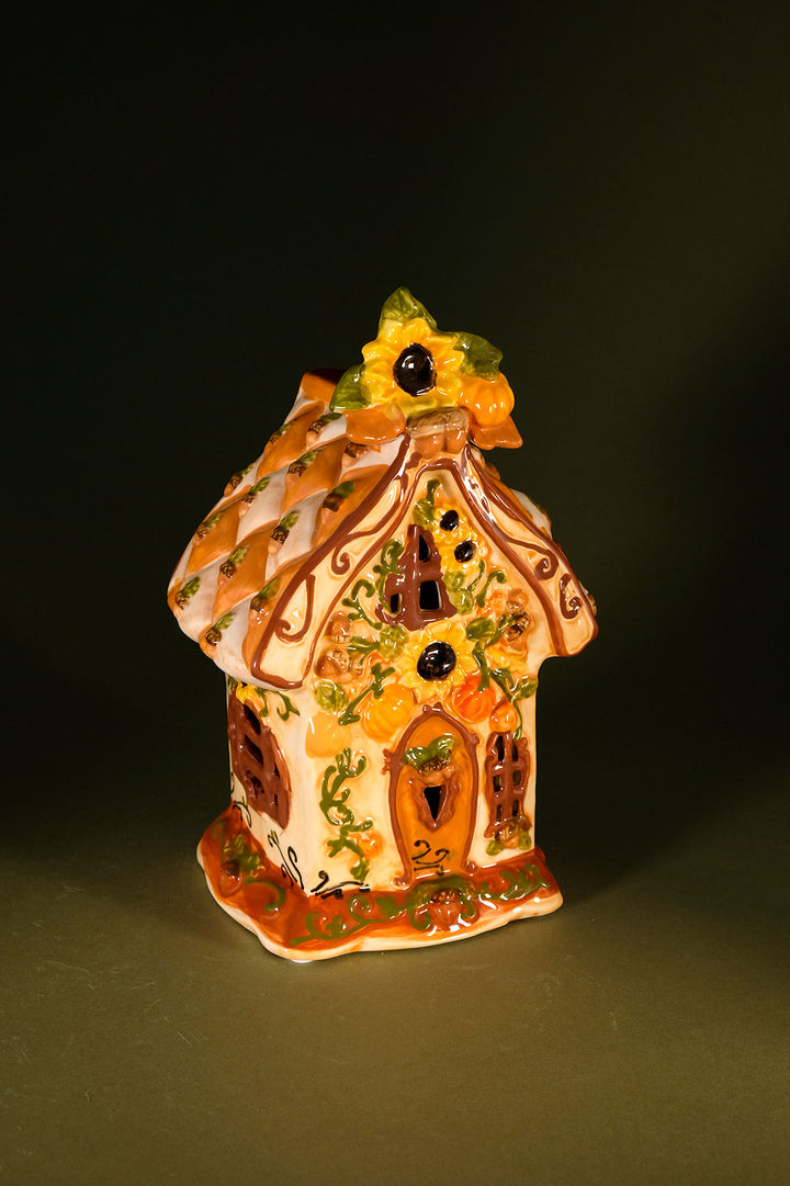 Clayworks Pumpkin Spice Cottage Candle House