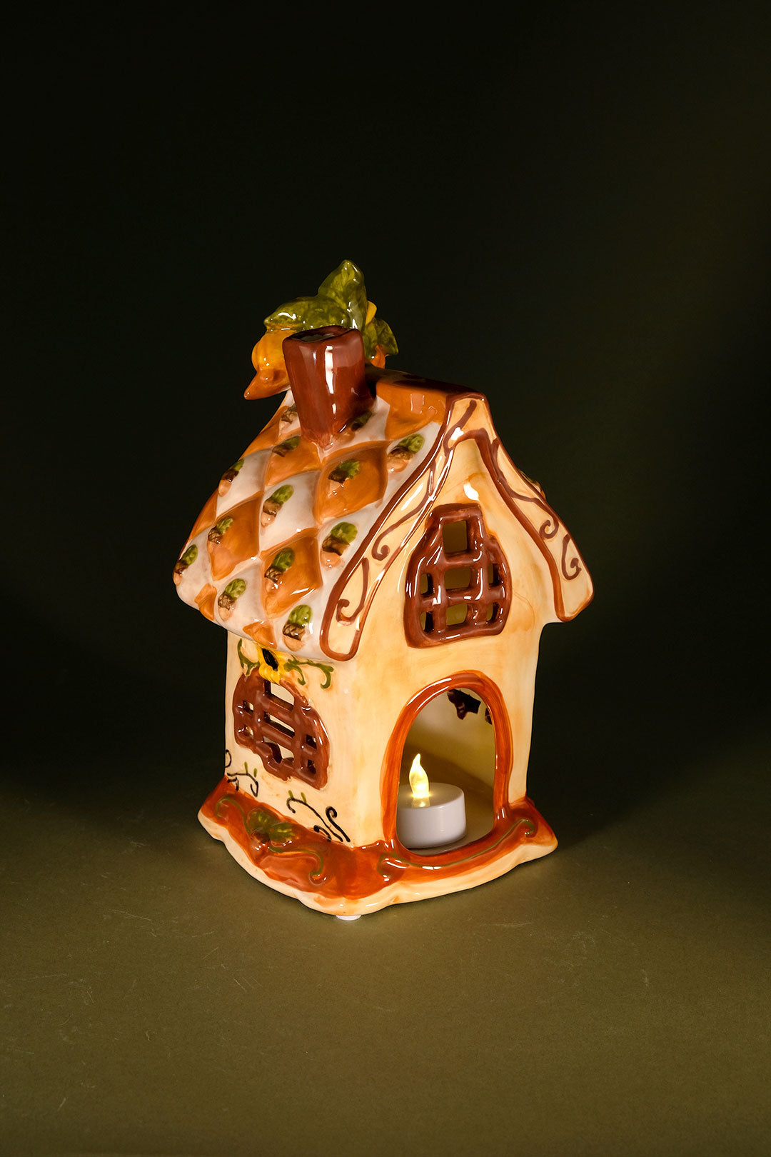 Clayworks Pumpkin Spice Cottage Candle House