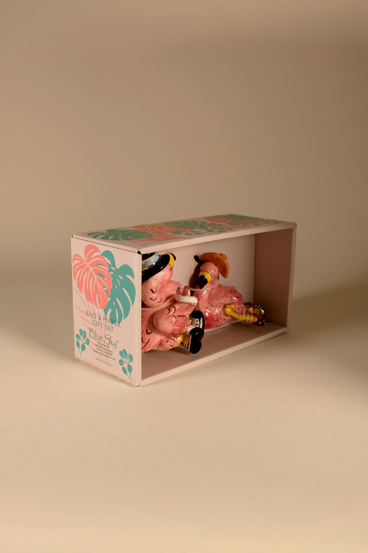 Fancy Flamingo Salt & Pepper Set