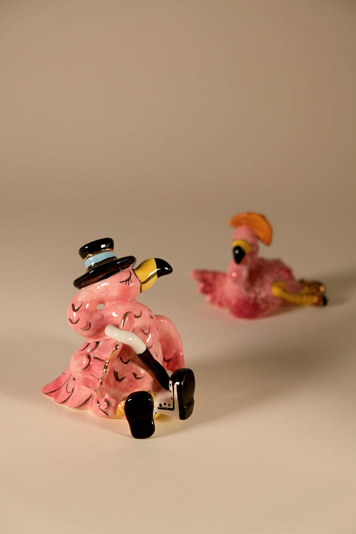 Fancy Flamingo Salt & Pepper Set