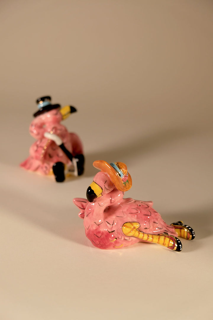 Fancy Flamingo Salt & Pepper Set