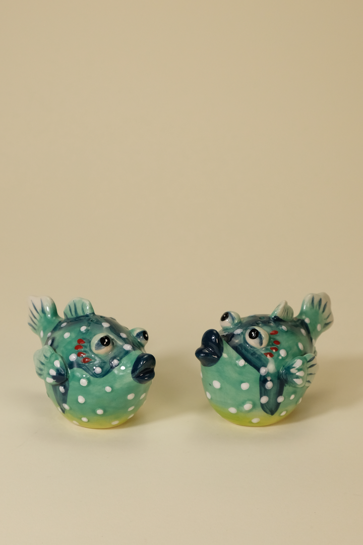 Puffer Fish Salt & Pepper Set