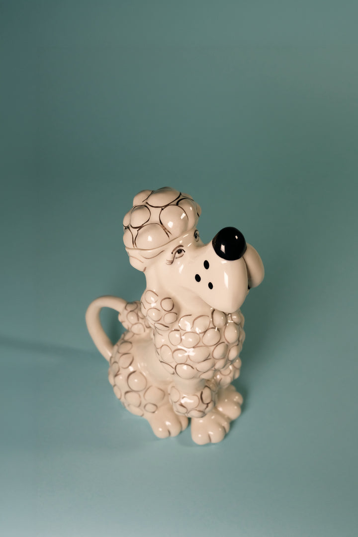 Toy Poodle Teapot - White