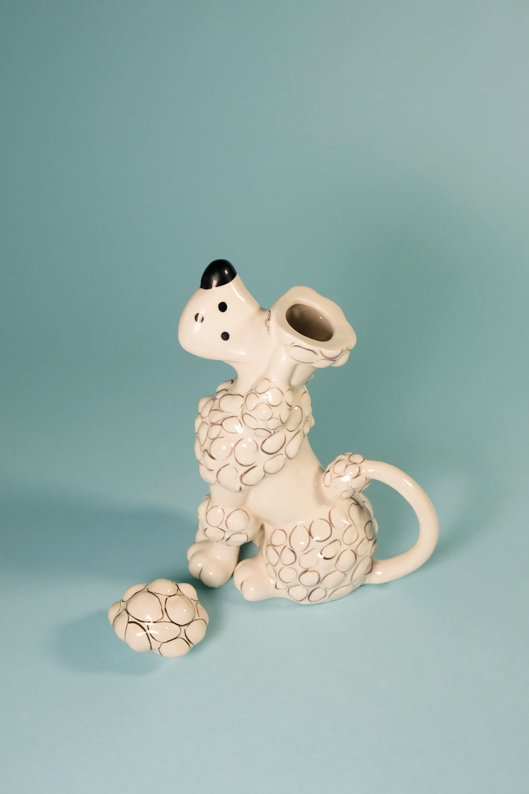 Toy Poodle Teapot - White