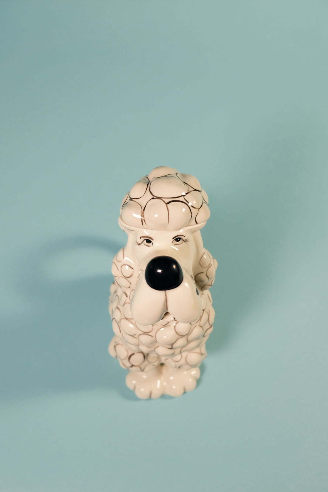 Toy Poodle Teapot - White