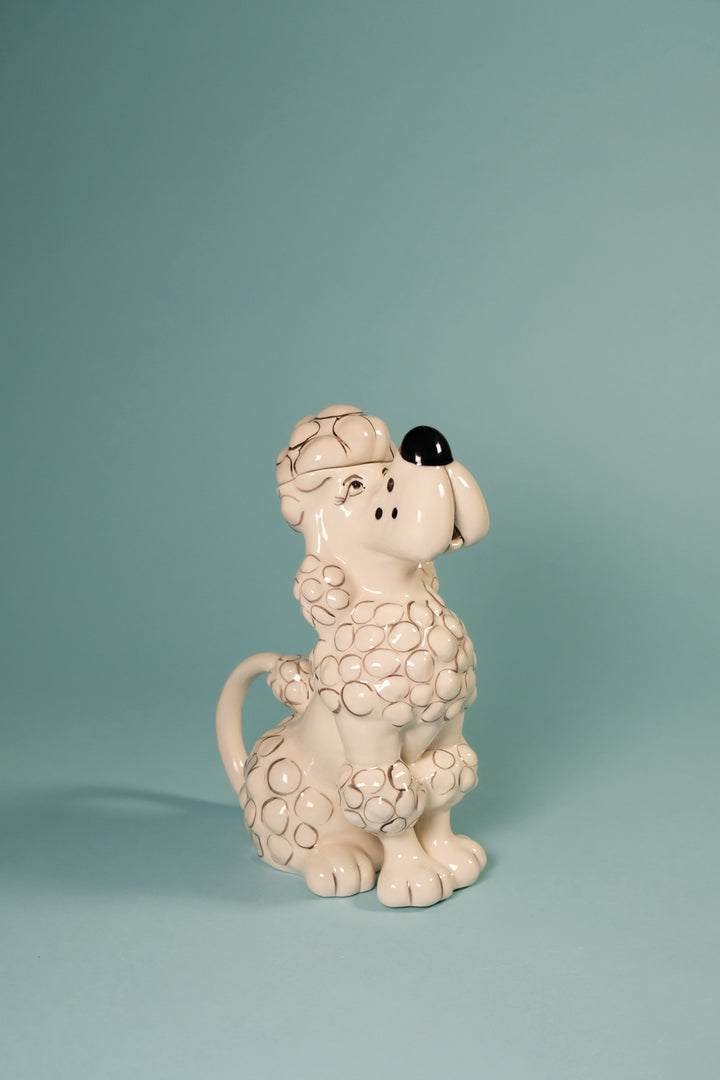 Toy Poodle Teapot - White