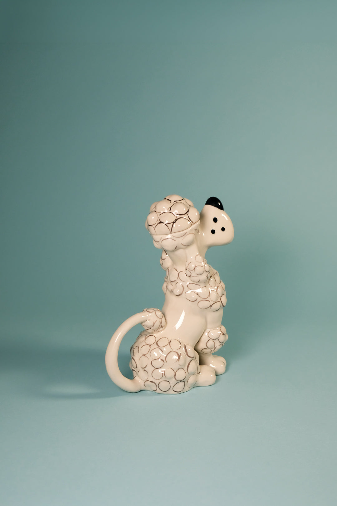 Toy Poodle Teapot - White