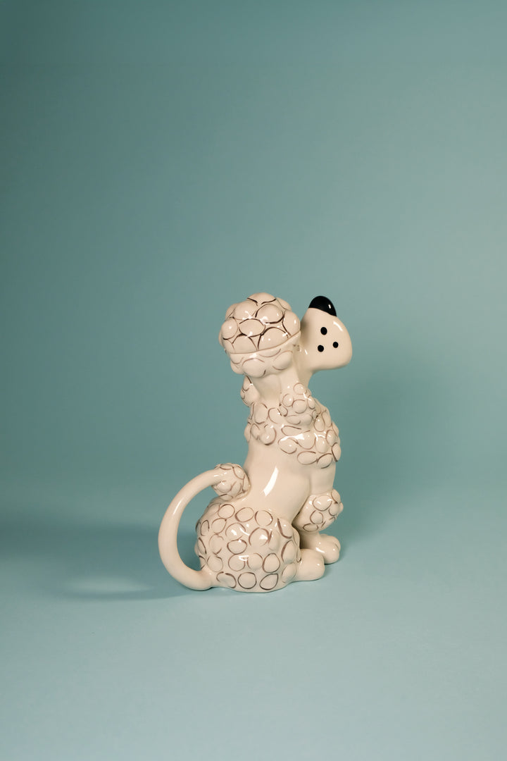 Toy Poodle Teapot - White