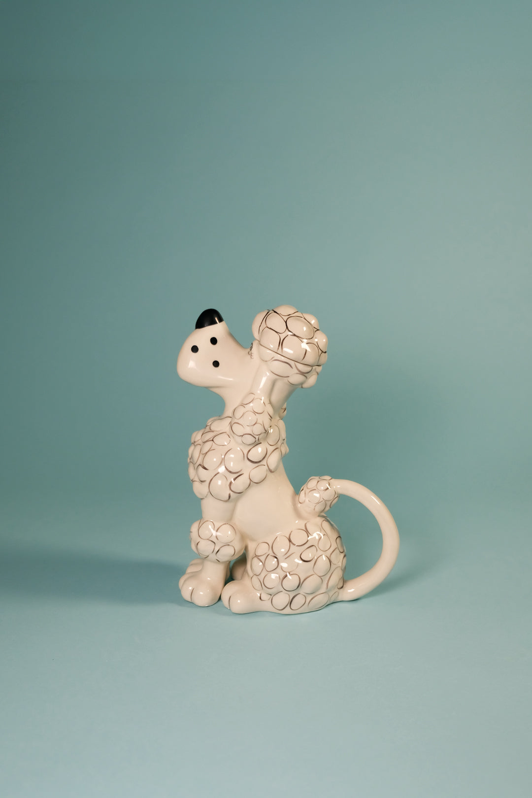 Toy Poodle Teapot - White