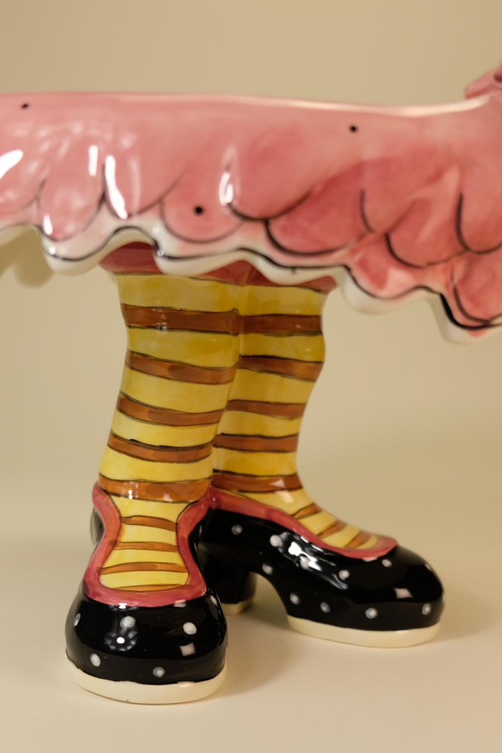 Miss Precious Flamingo Footed Cake Plate