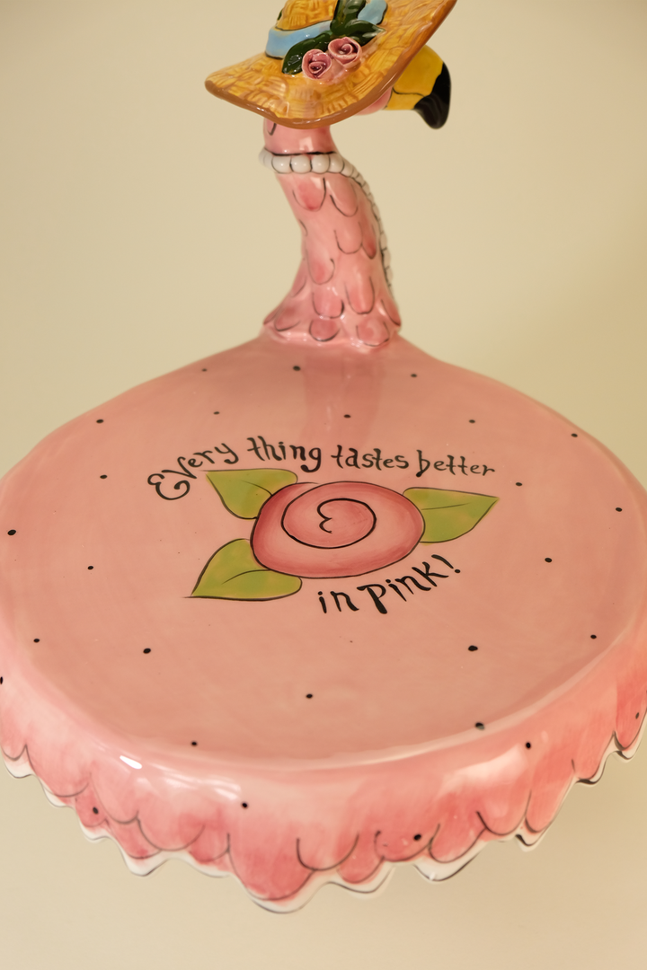 Miss Precious Flamingo Footed Cake Plate