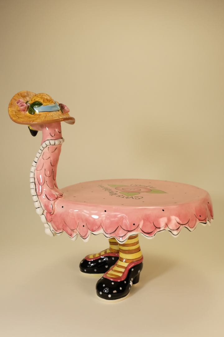 Miss Precious Flamingo Footed Cake Plate