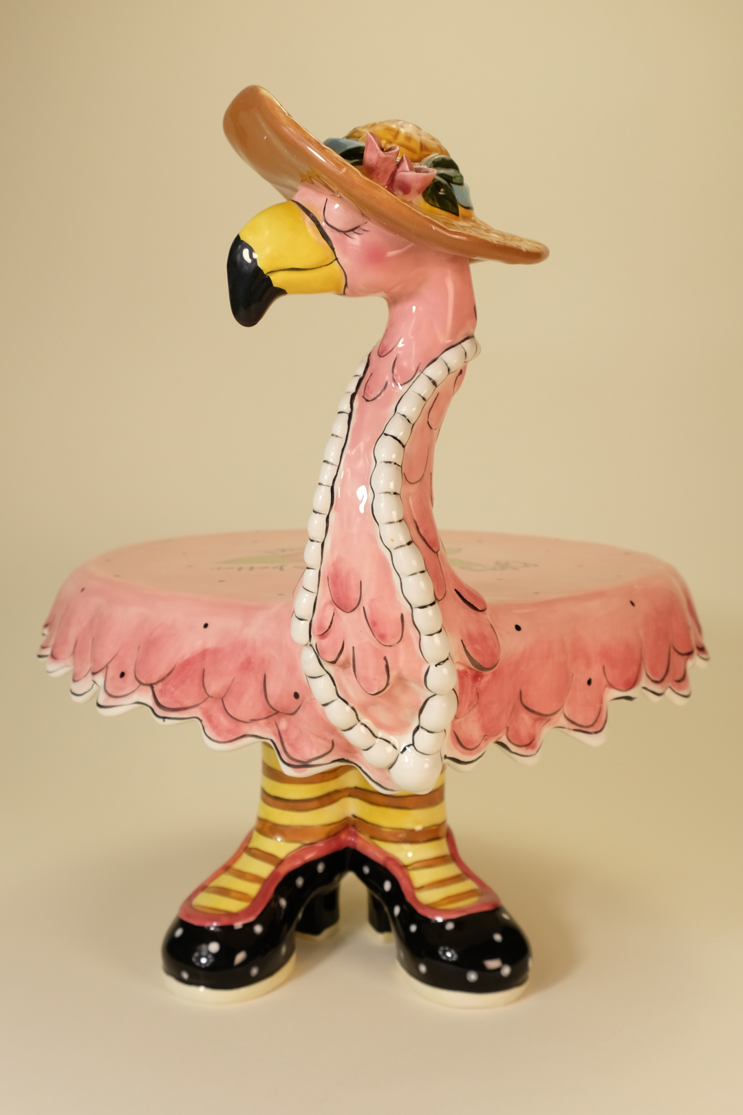 Miss Precious Flamingo Footed Cake Plate