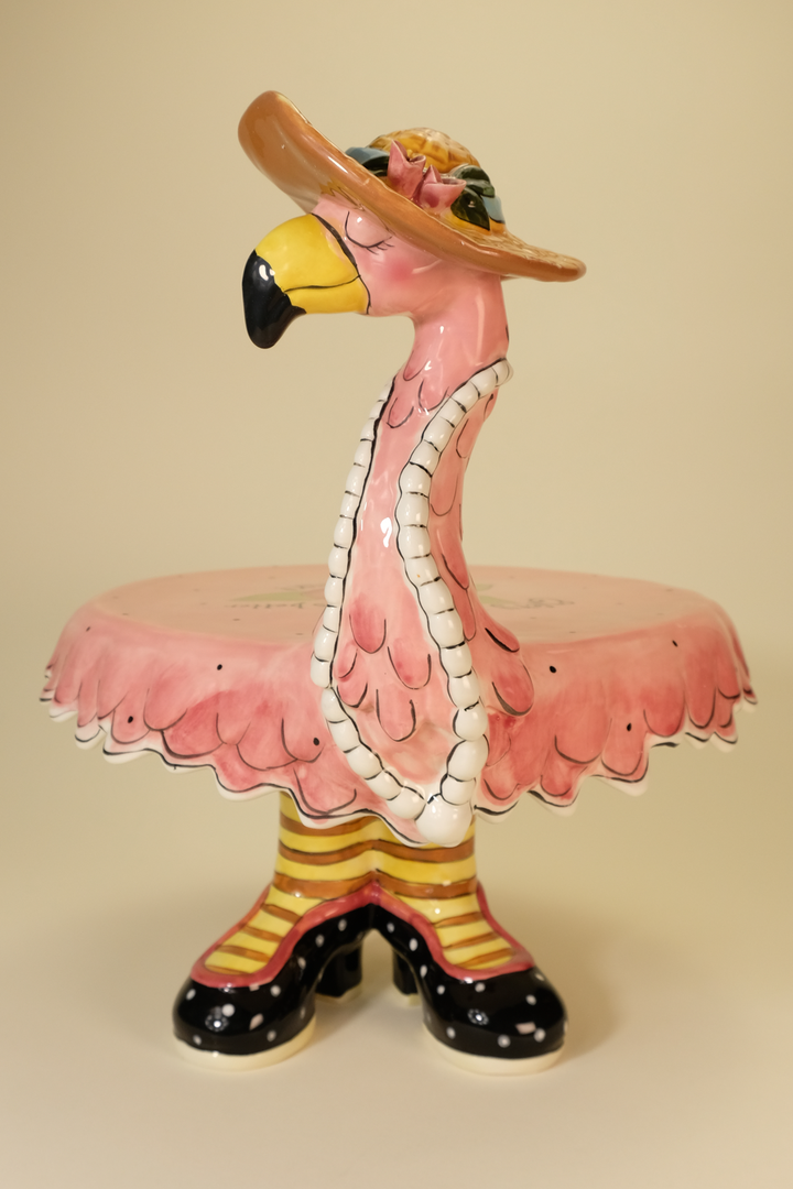 Miss Precious Flamingo Footed Cake Plate
